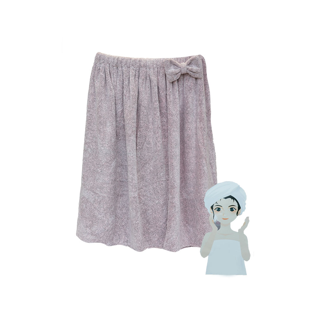 Atma kylpyhame bambu pinkki/harmaa